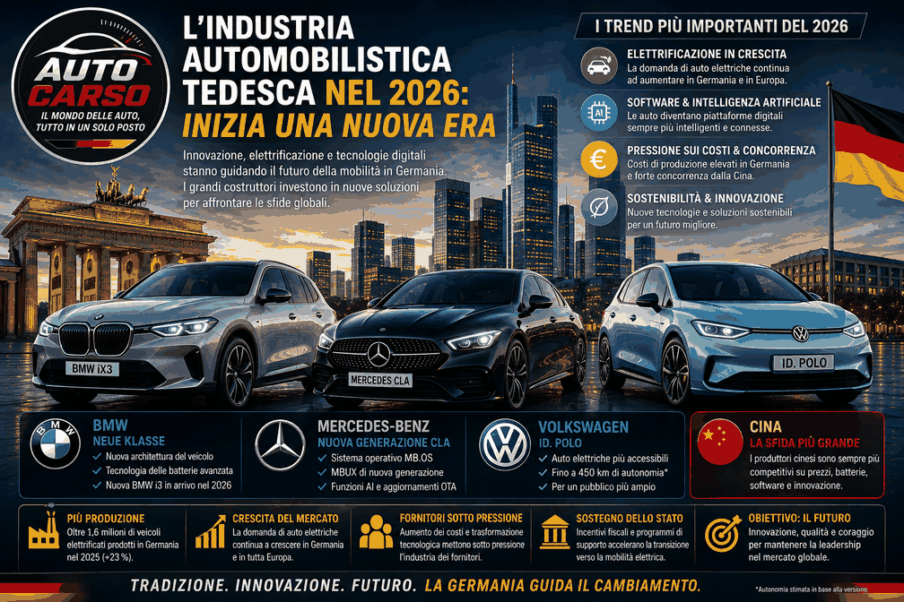 L’industria automobilistica tedesca nel 2026: inizia una nuova era